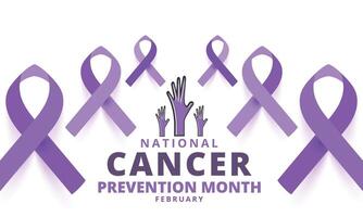 National Cancer Prevention Month. background, banner, card, poster, template. Vector illustration.