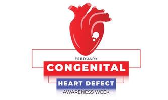 Congenital Heart Defect Awareness Week. background, banner, card, poster, template. Vector illustration.