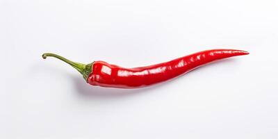 AI generated Photorealistic red hot pepper isolated on white background. photo