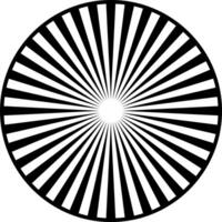 Radial, radiating lines element. Circular, concentric lines vector