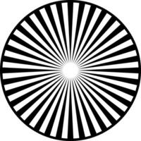 Radial, radiating lines element. Circular, concentric lines vector