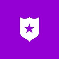 Shield With Star Inside. A Logo Design Concept vector