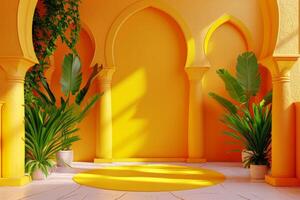AI generated Sleek and straightforward Eid Al Fitr concept photo