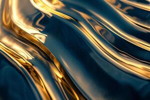 AI generated Polished golden luxury abstract graphic photo