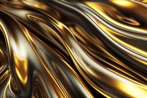 AI generated Opulent golden luxury abstract illustration photo