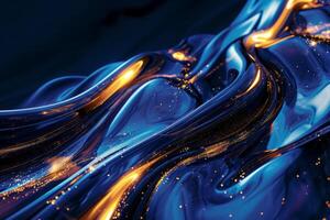 AI generated Elegant golden luxury abstract illustration photo