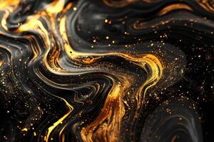 AI generated Aesthetic golden luxury abstract composition photo