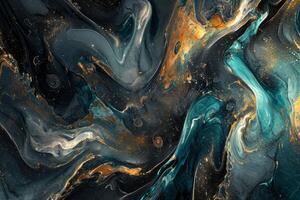 AI generated Majestic golden luxury abstract concept photo
