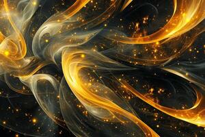 AI generated Captivating golden luxury abstract artwork photo