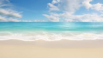 ai generado limpiar y hermosa paisaje de playa para tu diseño foto