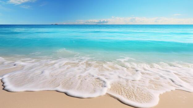 ai generado tranquilo y maravilloso playa vista diseño foto