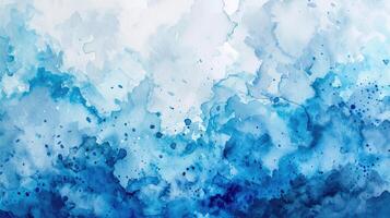 AI generated Smooth blue watercolor design photo