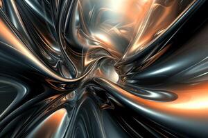 AI generated Striking golden luxury abstract artwork photo