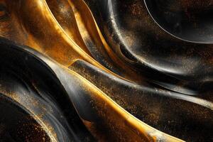 AI generated Brilliant golden luxury abstract visual photo