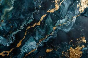 AI generated Mesmeric golden luxury abstract visual photo
