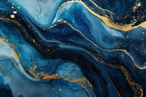 AI generated Marvelous golden luxury abstract masterpiece photo