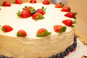 Strawberry and Blueberry Cake photo
