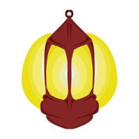 Lantern lamp design with Ramadan and Islamic holiday themes. Perfect for posters, banners, stickers, wallpapers, backgrounds vector