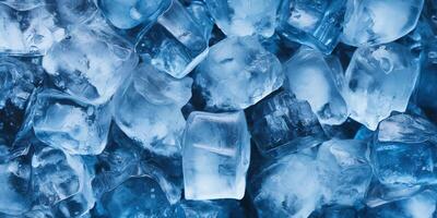 AI generated photorealistic image of clean ice cubes photo