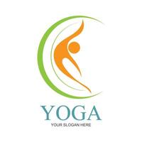 illustration vector graphic of yoga logo and symbol perfect for shop brands, spas, fitness, health, etc