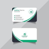 Vector clean style modern green color business card template or visiting card design