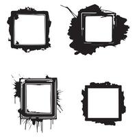 Frame set isolated on white background. Vector illustration.