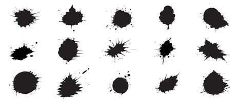 Brush circles round shape Stock black color design. vector