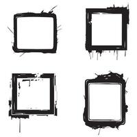 Frame set isolated on white background. Vector illustration.