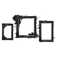 Frame set isolated on white background. Vector illustration.