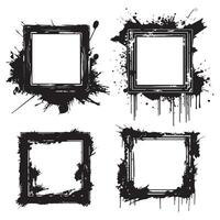 Frame set isolated on white background. Vector illustration.