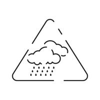 City flood line icon, climate change and ecology, water disaster vector icon, vector graphics, editable stroke outline sign, eps 10.