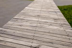 a path made of wooden panels photo