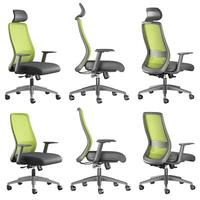 3D rendering office chair pack - Different views and High quality photo