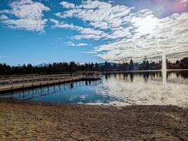hermosa molino lago en abbotsford, británico Columbia, Canadá - enero Primero 2024 foto