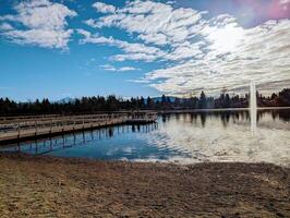 Beautiful Mill Lake in Abbotsford, British Columbia, Canada - January 1st 2024 photo