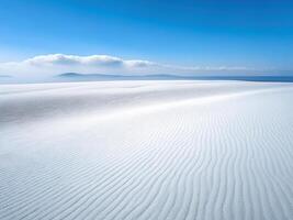 AI generated White desert background and bright sky photo