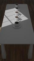 3D Rendering of Cups in the Shadow photo