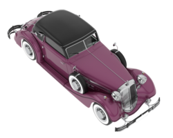 clássico carro isolado em fundo. 3d Renderização - ilustração png