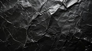 AI generated A sleek black foil metallic texture background exudes modern elegance and sophistication. Ai Generated photo