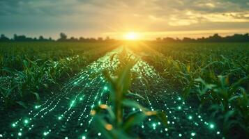 ai generado moderno agrícola tecnologías revolucionar agricultura practicas en el granja, optimizando eficiencia, ai generado foto