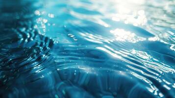 AI generated Exquisite texture of water surface creates a stunning and serene background image, Ai Generated. photo