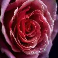 AI generated Close-up red roses photo