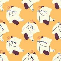 GRUMPY CAT SEAMLESS PATTERN vector