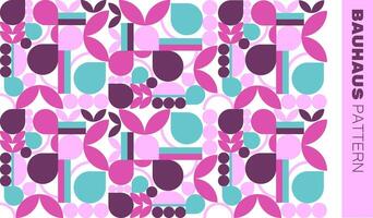 geometric shape pink colors pattern background design. vector illustration. Bauhaus style.