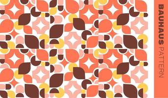 geometric shape orange colors pattern background design. vector illustration. Bauhaus style.