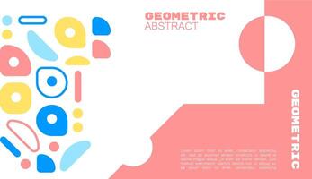 Abstract geometric shape Bauhaus background design . vector illustration. modern and simple style.