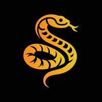 Gradient snake logo design for vector illustration.