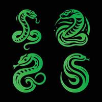 conjunto de degradado serpiente logo diseños para vector ilustración.