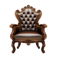 AI generated Beautiful arm chair png isolated on transparent background