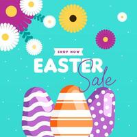 Easter sale banner background illustration vector